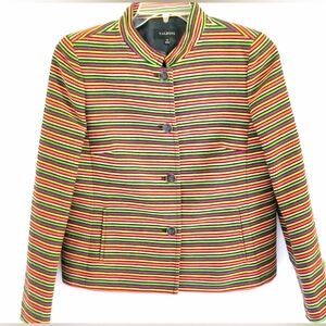 Talbots blazer multi-color stripes
